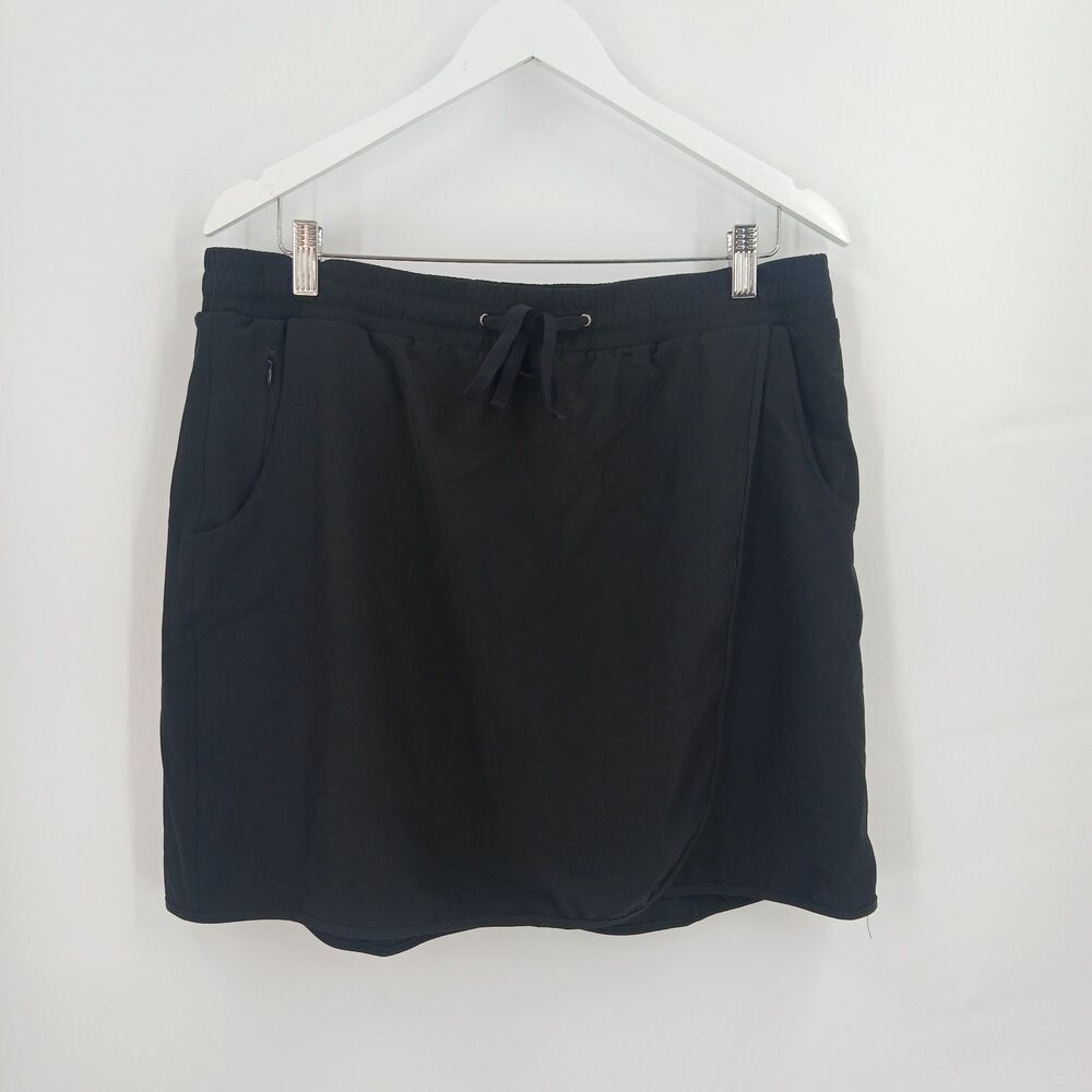 womans Intro Love the Fit Black Athletic Skort Shorts plus Size 14